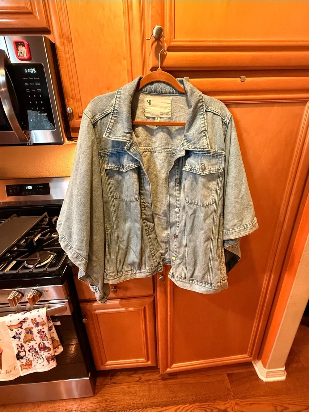 Anthropologie - Pilcro Light Wash Oversized Denim Jacket